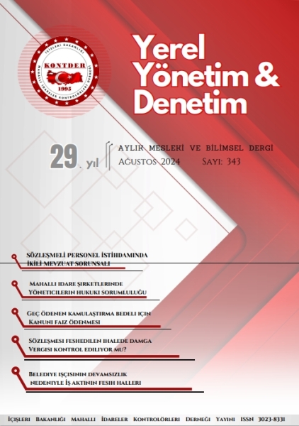 YEREL YÖNETİM VE DENETİM DERGİSİ Ağustos 2024